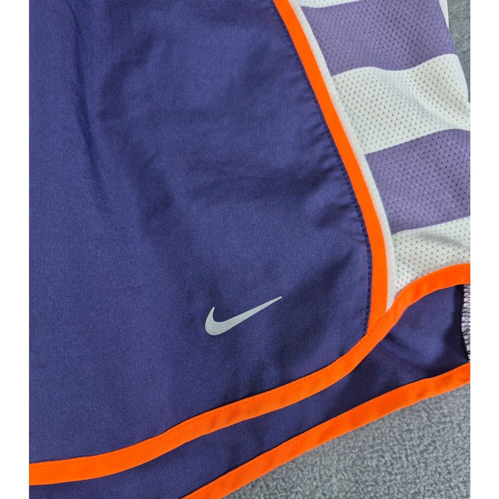 Nike Womens Dri-FIT Running Shorts Purple Orange Trim Size L Athletic - Picture 4 of 9